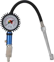 ANKROYU 12 Bar Self-Clinching Tire Inflator with Pressure Gauge, Quick Air Fitting, Hose Adapter for Car, Truck, Motorcycle, Bike