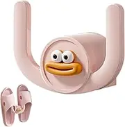 Generisch Bathroom Shed Stars, Cartoon Wall Sausage Mouth Slippers, Space-saving Double Utility Hooks, No-Punch House Shoe Organiser for Coat Scarf