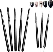 8PCS Nail Art Brushes, Nail Dotting Tools for for Gel Polish Design, French Tips, Detailed Painting, Dotting
