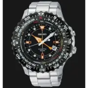 Seiko SKA423 Kinetic Silver Black Flighmaster Pilot Watch SKA423 New