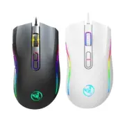 Gamings Mouse USB Cord RGB Backlit Gamers Mouse 4 Adjust 3200DPI