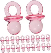 ORFOFE 200pcs Mini Acrylic Pacifiers Safe Soothers for Shower Decorations DIY Shower Favors Elegant Packaging