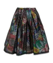 Structured midi skirt Black