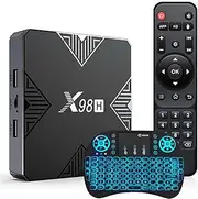 Android TV Box 12.0,Smart TV Box 4GB Ram 32GB ROM Quad Core,Support Dual Wi-Fi 2.4G+5G/BT 5.0/4K Ultra HD/H.265 Media Android Boxes with Wireless Mini Keyboard,2gb+16gb