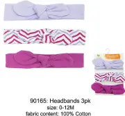 Girls Kids Baby Cute Bow Elastic Cotton Yoga Sprout Hair Head Band bandana 0-12m