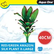 Aqua One Red & Green Amazon Silk Plant 40cm - X-Large (24131)