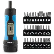 10574A 1/4” Drive Torque Wrench Screwdriver Set | 30 Pieces of S2 Steel Phili...