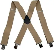 [Generic] Suspenders for Men Heavy Duty | X Type Utility Suspender,Wide Braces, Mens Suspenders with Strong Clips, Adjustable Back Suspender