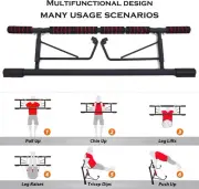 Lipo Pull Up Bar for Doorway, No Screw Pullup Bars Heavy Duty with Smart Hooks