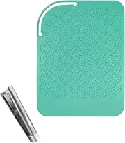 LeoLeozz Flat Iron Mat Heat Resistant,Silicone Heat Resistant Mat for Hair Tool | Hair Curler Protective Mats Non-Slip Hairdressing Accessories for Curling Iron Hair Straightener Hot Tools