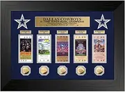 Dallas Cowboys Super Bowl Deluxe Gold Coin Ticket Frame