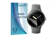 [Set of 3] Google Pixel Watch 2 Ultra Clear TPU Film Screen Protectors by MEZON High Protection, Shock Absorption (Pixel Watch 2, Clear)