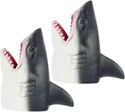 UPKOCH 2Pcs Realistic Shark Finger Puppet Creative Decorative Shark Puppets for Storytime Play Communication Skills Interactive Parent Bonding Activities