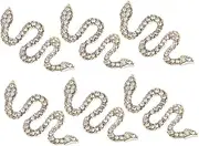6pcs Snake Nail Art Charms Zinc Alloy Nail Decorations DIY Nail Jewelry Fashion Gem Nail Gems Home Salon Nail Art Tools