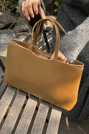 Leather Square Handbag