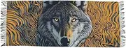 [AIXIWAWA] Stripes Wolf Women's Pashminas Scarf, Shawls Wrap Lightwight Tassel for Evening Dress Dinner Party, Multicolor
