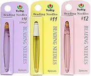 Impress Trade Tulip Beading Needles Bundle of 3 Packs: Size 10, Size 11 & Size 12-1 Pack of Each - TBN-001e, TBN-003e, TBN-004e, Japanese Needles for Seed Beads
