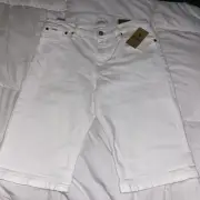 Polo Ralph Lauren Sullivan Slim Stretch Denim Shorts Big Boys 18 Dell White NWT