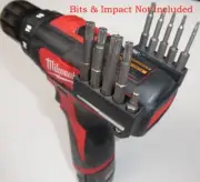 Milwaukee M12 - Left & Right Side 10 Space Magnetic 1/4" Hex Bit Holder Storage