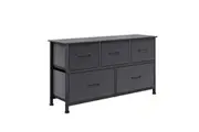 Levede 5 Chest of Drawers Storage Cabinet Dark Grey