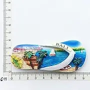 (Bali Indonesia) Fridge Magnet,Creative Travel Commemorate Crafts 3D Ornaments Magnetism Resin Material Refrigerator Stickers