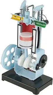 Respicefinem Stirling Engine Small Engine Model Kit 0×18. 0×12. 0 Engine Model for Physics Mechanics Experiment Teaching Instrument 4 Stroke Physics Demonstration