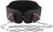 Tadill Dipping Belt Weightlifting Waist Belt with 83cm Chain Supplies Back Support Strap for Fitness Gym Home Exercise Men Women