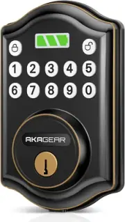 Keyless Entry Door Lock with Keypad - Smart Deadbolt Lock for Front Door with 2