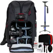 Deco Gear Camera Sling Backpack w/ Stabilizer Tripod, Bonus Lens Cleaning Kit