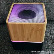 Small Wireless Bluetooth Wood Mini Speaker Multi Color Lights Loud High Quality