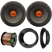 2x JBL SHOCKWAVE150W65 6.5" 300W Speakers w/ Mounting Adapters, Speaker Wire