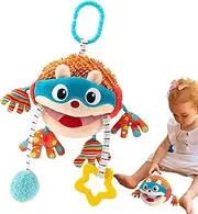 Stroller Toys for Babies 0-6 Months,Sensory Plush Activity Carseat Toy - Babies Plush Hangable Carseat Accessories, Built-in Bell, Activities for Sensory Exploration