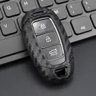Silicone Carbon Fiber Look Car Remote Smart Key Cases Cover For Hyundai i30/Kona