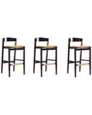 Manhattan Comfort Set of 3 Klismos Bar Stools