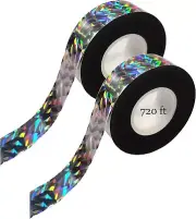 2 * 360Ft Bird Scare Tape Flash Ribbon Holographic Reflective Outdoor Mylar New