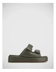 [Wittner] Codi Leather Flatform Slide in Green