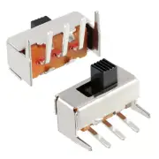 100Pcs 5mm Horizontal Slide Switch SPDT 1P2T 3 Pins PCB Panel Latching