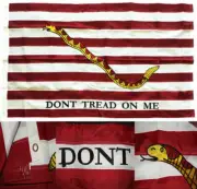3x5 Embroidered Gadsden 1st Navy Jack Don't Tread On Me 300D Nylon Flag 3'x5'