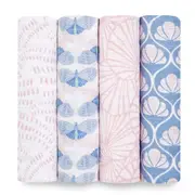 aden + anais deco classic 4pk muslin swaddles
