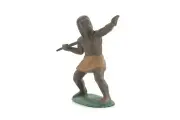 Caveman with Spear Toy, Realistic Painted Rubber Model, 2 Inches F3142 B224
