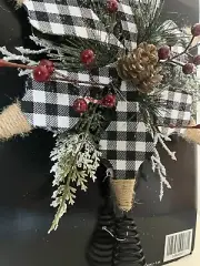 The Christmas Shoppe Rustic Buffalo Check Star Tree Topper 2022 NEW