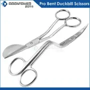 6" Duckbill Applique Scissor Thread Embroidery & Pro Bent Scissors Curved Handle