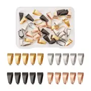 40Pcs Stainless Steel Pendant Pinch Bails 4 Style Ice Pick Pinch Bails 11x6x5mm