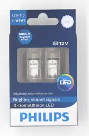 PHILIPS LED T10 W5W 12V5W 12799 6000K day white light auto car lamp bulb