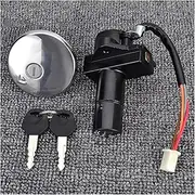 Ignition Switch for Suzuki GN250 GN 250 1985-2001 Motorcycle Fuel Gas Cap Ignition Switch Seat Lock Key Kit Motorcycle Ignition Switch Lock