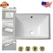 Sleek 18.5" White Ceramic Undermount Sink - Perfect for Modern Bathrooms