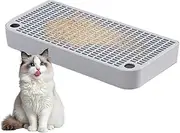 Litter Box Step, Kitten Toilet, Double Layered Litter Trapper, Filter Function, Waterproof Ramp Pedal, Home for Pets, Bunny and Animals, 12.6x6.3x1.57 inches