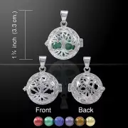 Tree of Life Bola Ball Harmony Globe 925 Sterling Silver Pendant