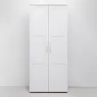 STOCKHOLM STORAGE CUPBOARD HAMPTONS - WHITE - SCANDI BRASS