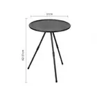 Folding Small round Table with Tripod Base Portable Lightweight Camp BBQ Grill T